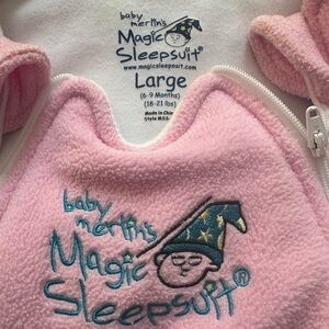 Baby Merlin's Magic Sleepsuit Pink Sleep Sack